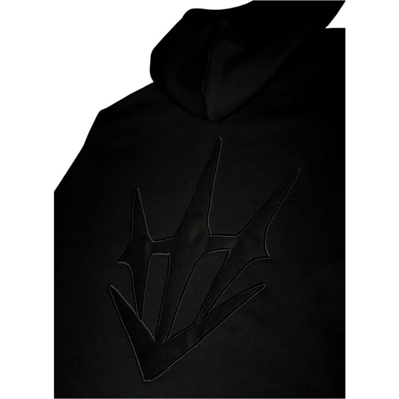 HU full zip leather hoodie (black) | HOMIES UNITY