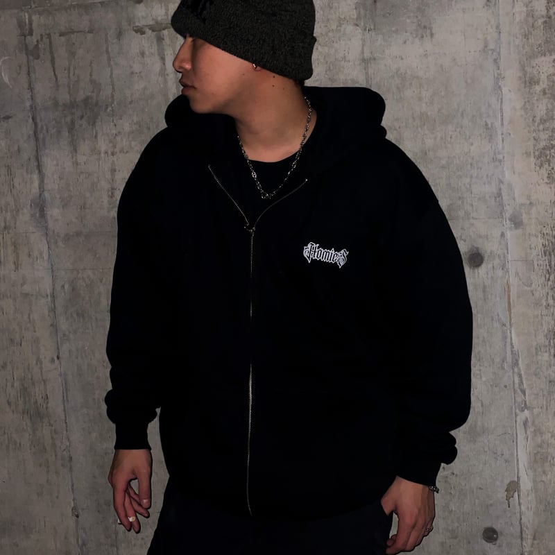 cross H fullzip hoodie (black)/CROSS H FULLZIP