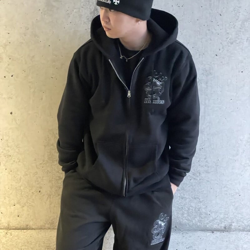 HOMIES ブラック スウェット 上下セット HOMIES ホーミーズ セットアップ
