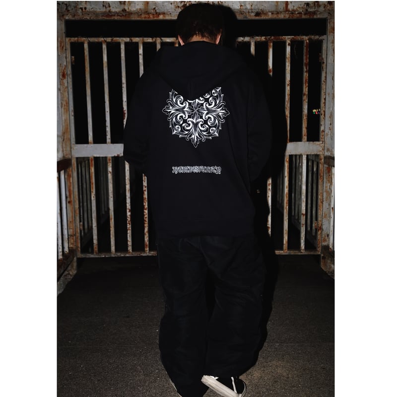 メンズウェア Clover ARABESQUE CLOVER black zip hoodie (black) | HO