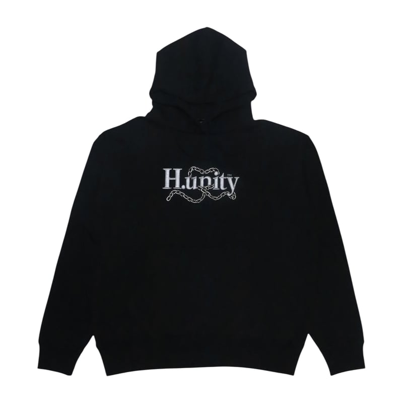 H.unity chain hoodie gray (black) | HOMIES UNITY