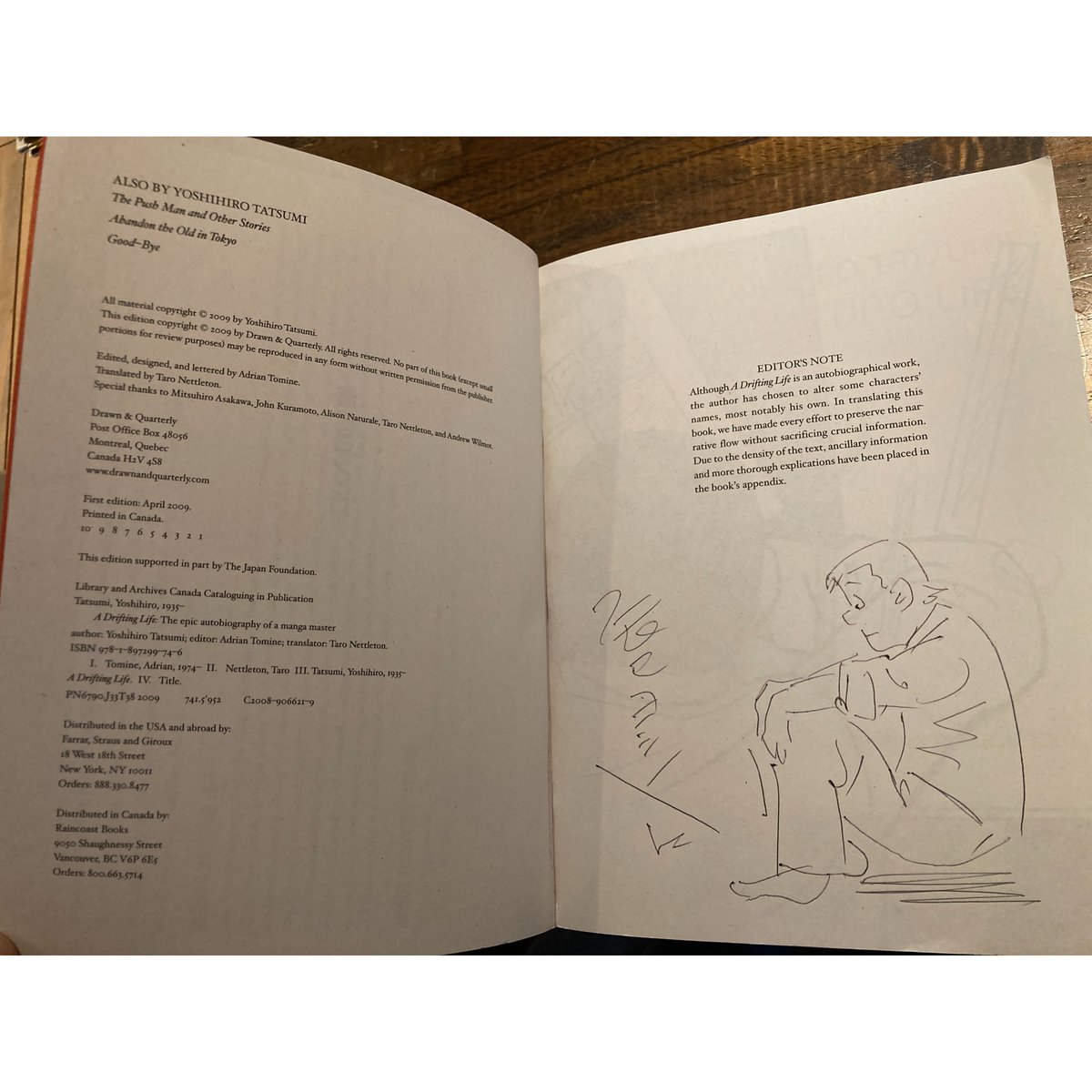 A Drifting Life（サインイラスト入） / Yoshihiro Tatsumi |