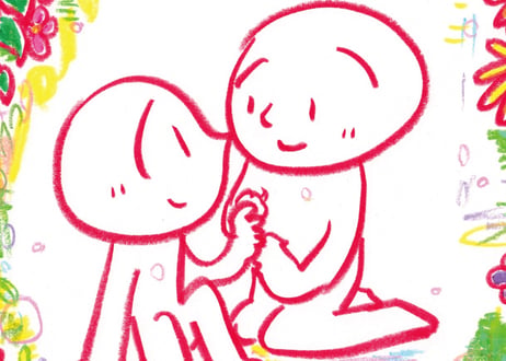 原画作品「花と２人」