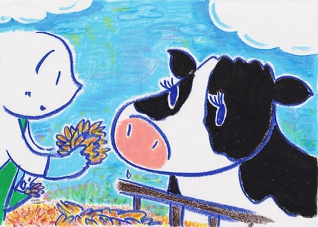 原画作品「牛さんと一緒」