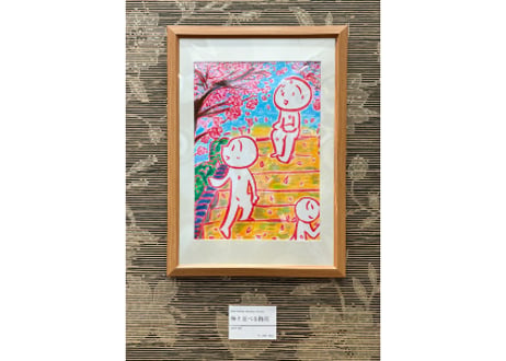 原画作品「桜と並べる階段」