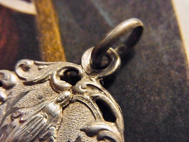 フランス アンティーク 無原罪の御宿り 不思議のメダイ シルバー800