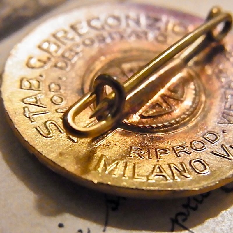 イタリア アンティーク バチカン 聖年1925年 記念バッジ エマイユ