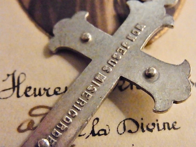 フランス アンティーク ゴシック調 十字架 クロス キリスト