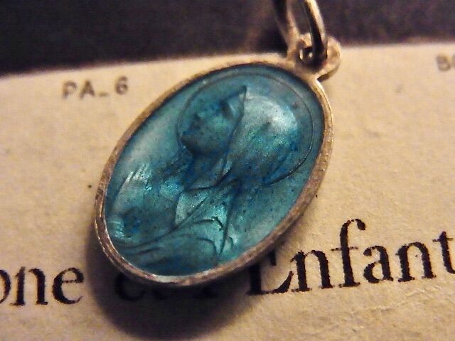 フランス ヴィンテージ エマイユ 聖母マリア メダイ ロレーヌ十字