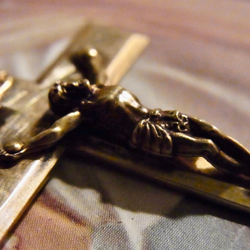 フランス アンティーク クロス 十字架 キリストゴールドプレート ORIA