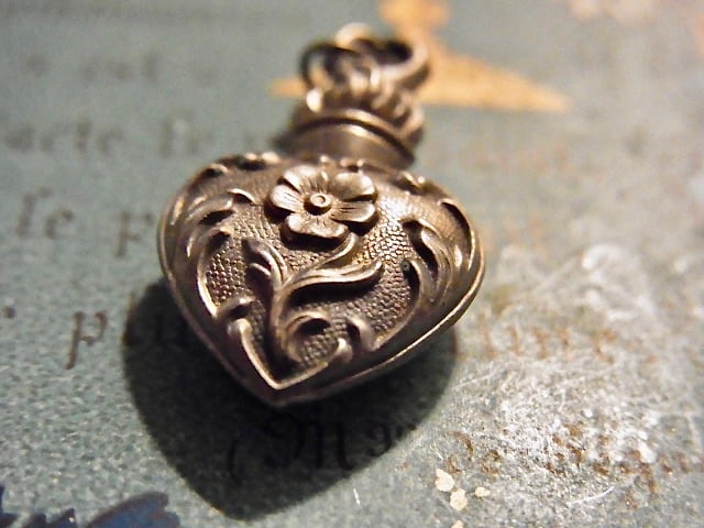 フランス アンティーク ハート イエズスの聖心 心臓 メダイ ペンダント