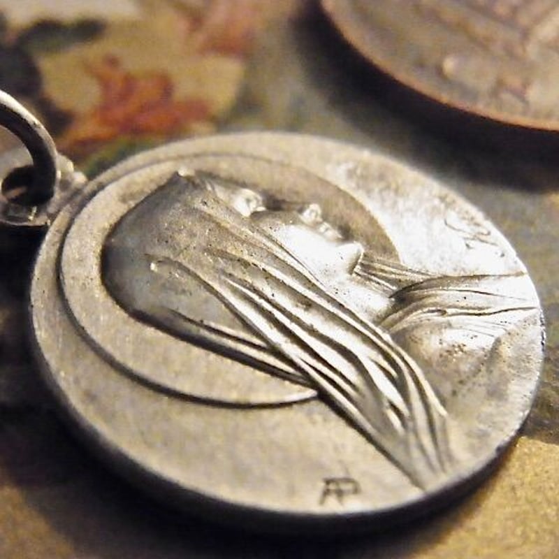 フランス アンティーク KARO 聖母マリア メダイ フルヴィエール大聖堂