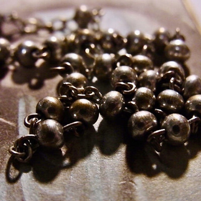 フランス アンティーク メタル ロザリオ 聖母マリア メダイ | café au