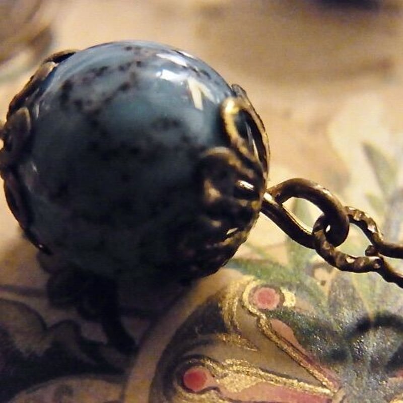 ハンガリー アンティーク クリア ガラス ビーズ ロザリオ 七つの悲しみ