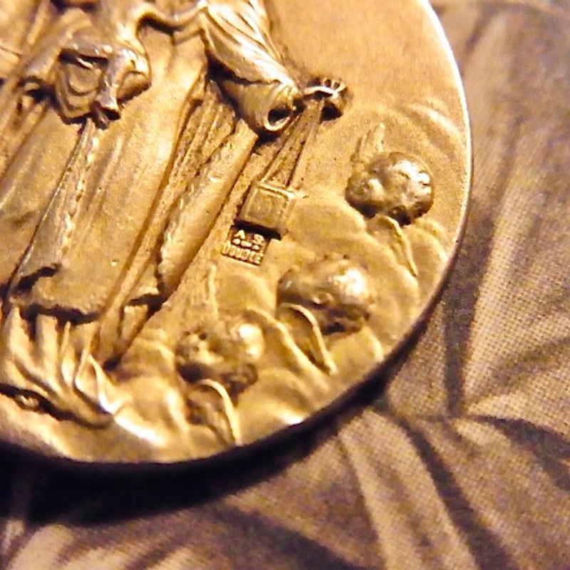 フランス アンティーク スカプラリオ カルメル山の聖母 メダイ 聖母子