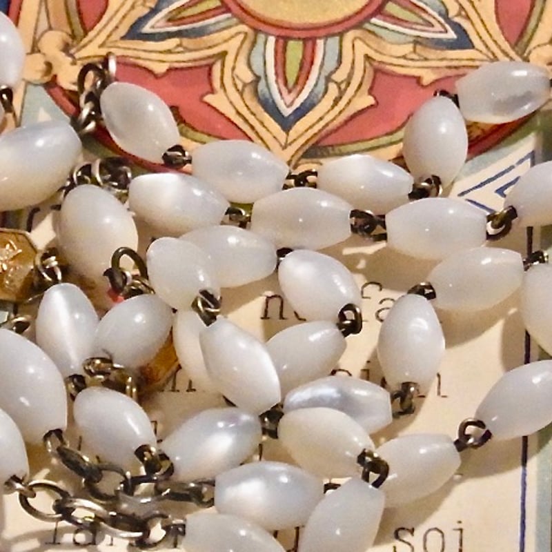 フランス アンティーク シェル ヴェルメイユ ロザリオ 聖母