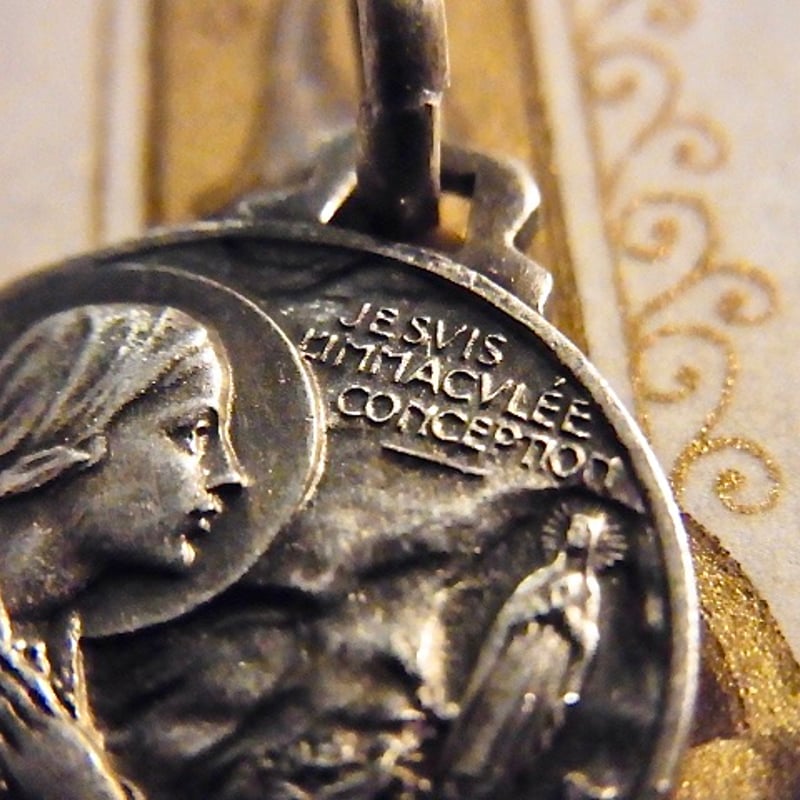 フランス ヴィンテージ メダイ ルルドの泉 聖母マリア 聖ベルナデッド