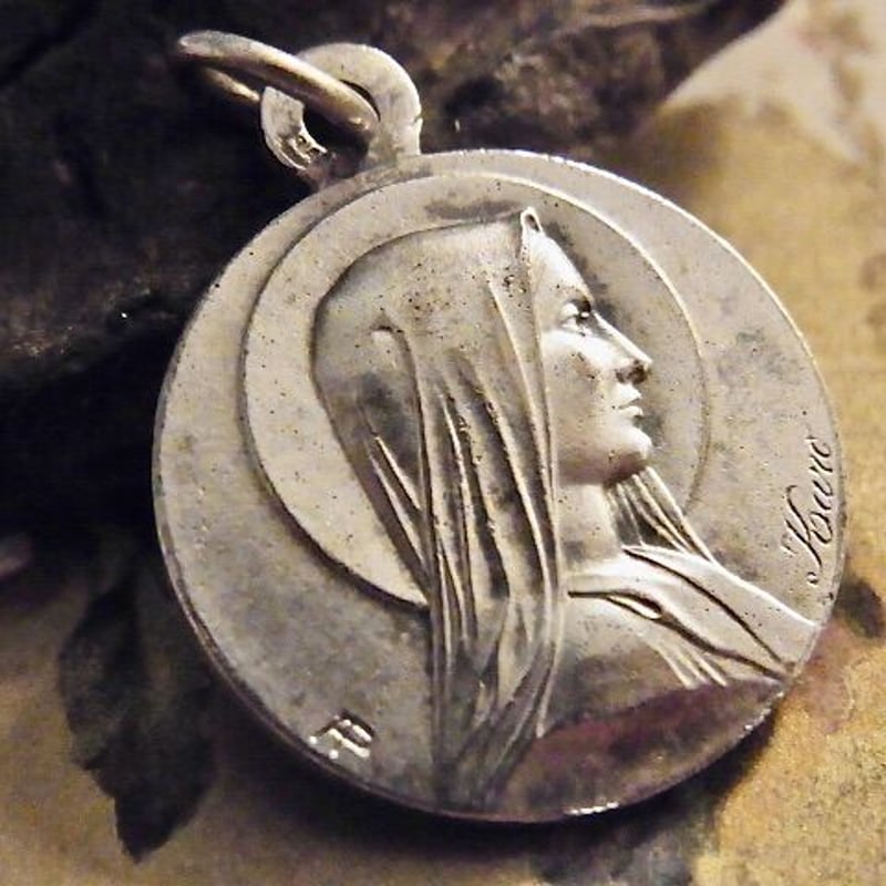 フランス アンティーク KARO 聖母マリア メダイ フルヴィエール大聖堂