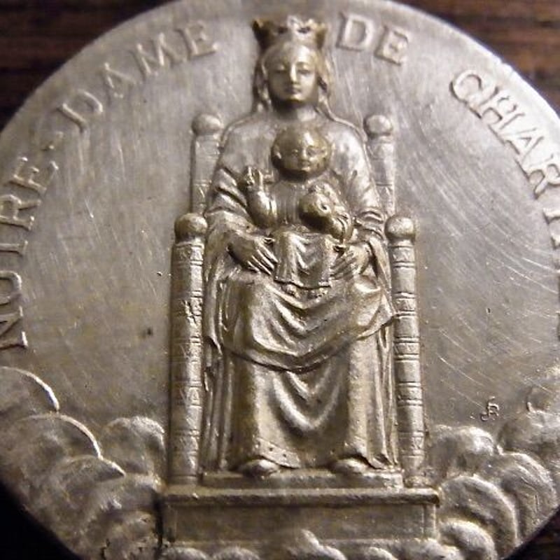 フランス アンティーク メダイ ラファエロ 天使 ケルビム シャルトル大