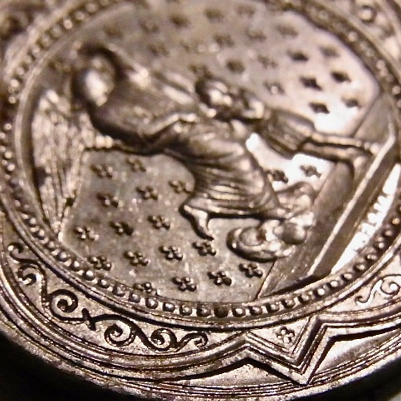 フランス アンティーク 無原罪の御宿り 聖母マリア メダイ