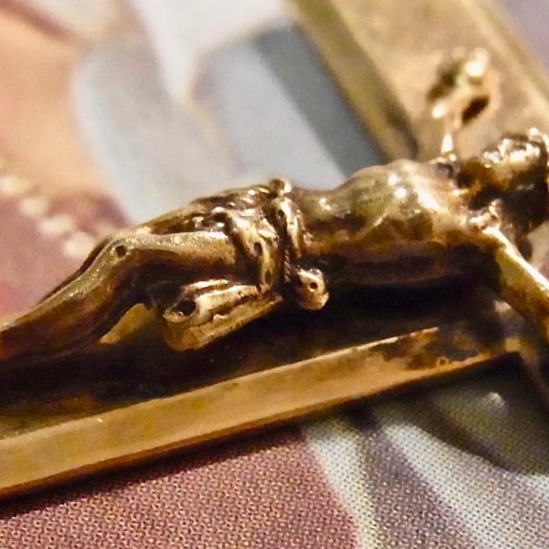 フランス アンティーク クロス 十字架 キリストゴールドプレート ORIA