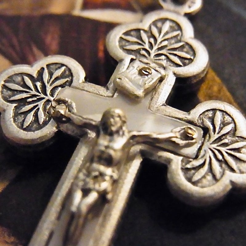 フランス ヴィンテージ 聖ジャンヌ・ドゥ・レストナック 聖遺物 クロス