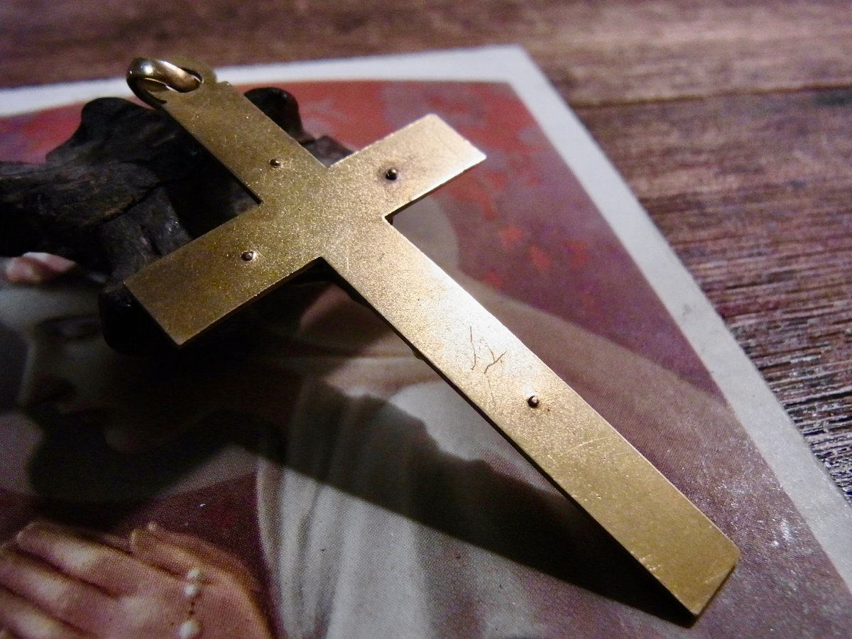 フランス アンティーク クロス 十字架 キリストゴールドプレート ORIA