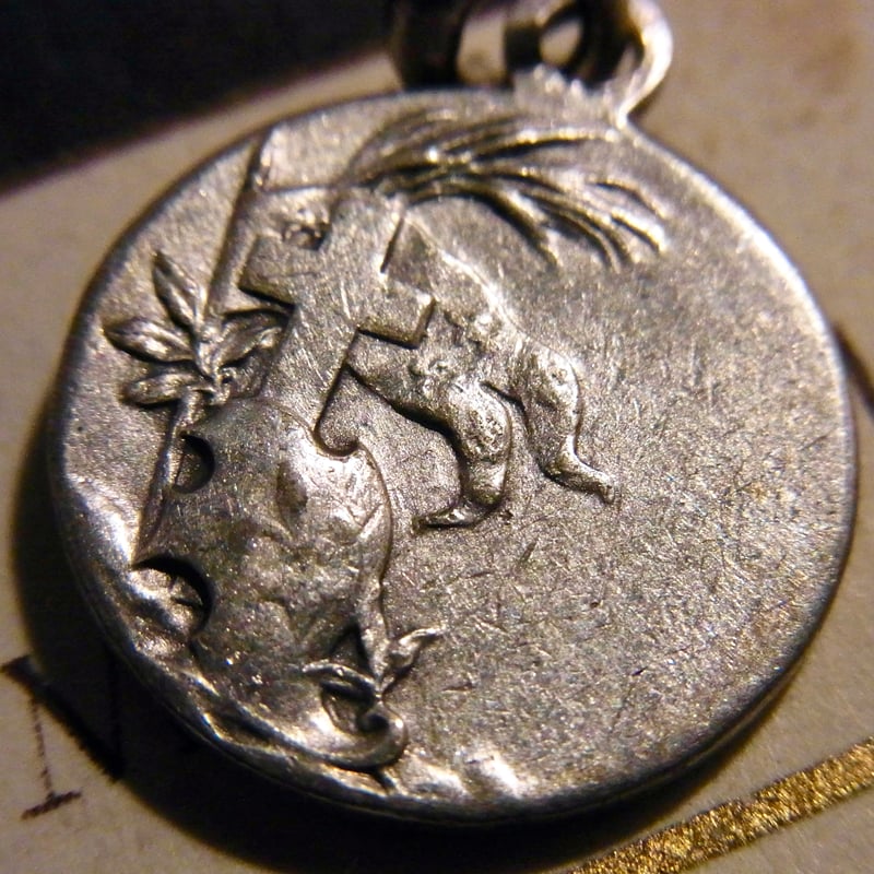 ダニエル=デュピュイ作 【泉】 アールヌーボー 銀製 メダイユ 1880年代