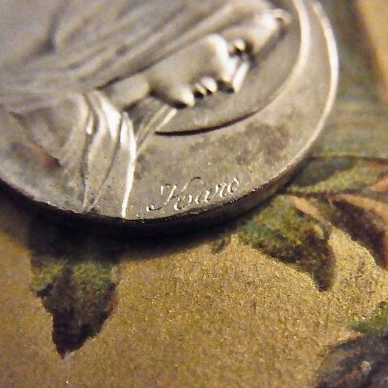 フランス アンティーク KARO 聖母マリア メダイ フルヴィエール大聖堂