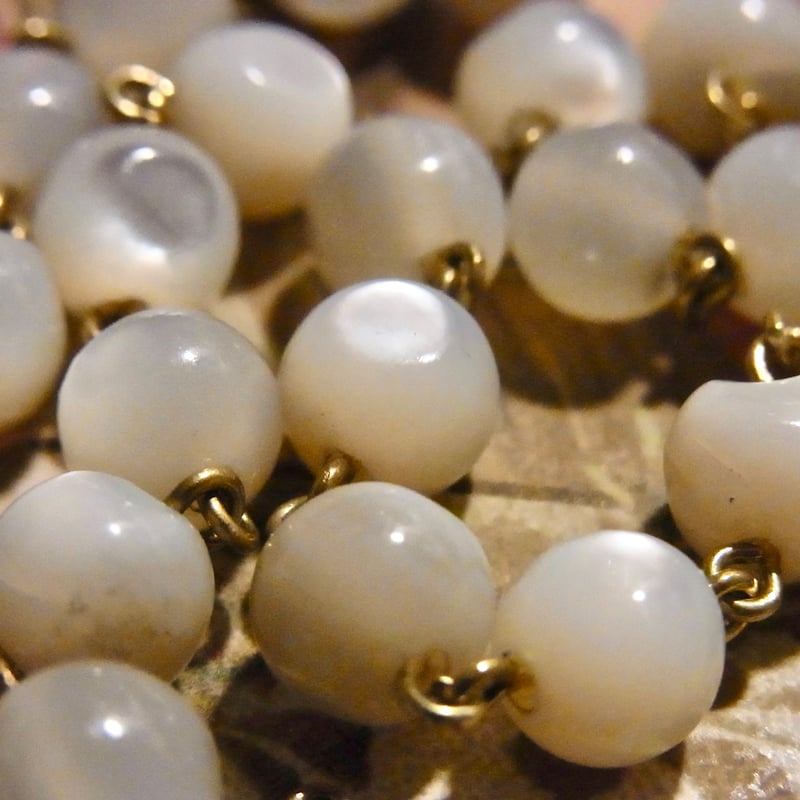 フランス アンティーク シェル ロザリオ 聖母マリア ハート