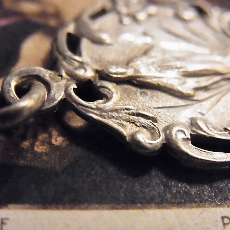 フランス アンティーク 無原罪の御宿り 不思議のメダイ シルバー800