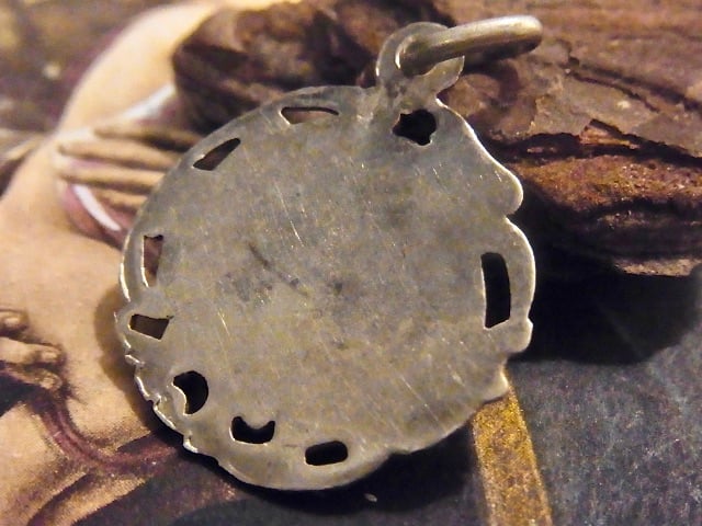 フランス アンティーク 無原罪の御宿り 不思議のメダイ シルバー800