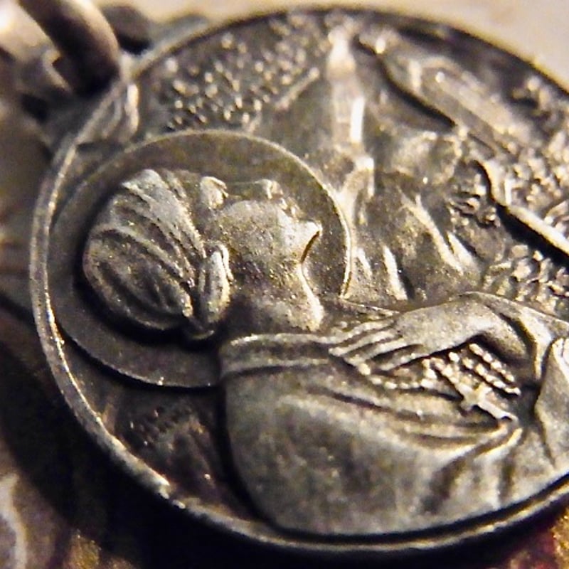 フランス ヴィンテージ メダイ ルルドの泉 聖母マリア 聖ベルナデッド