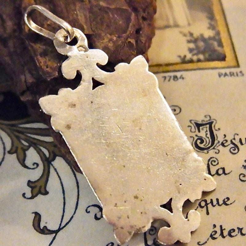 フランス アンティーク 聖杯とホスチアのメダイ シルバー800 銀