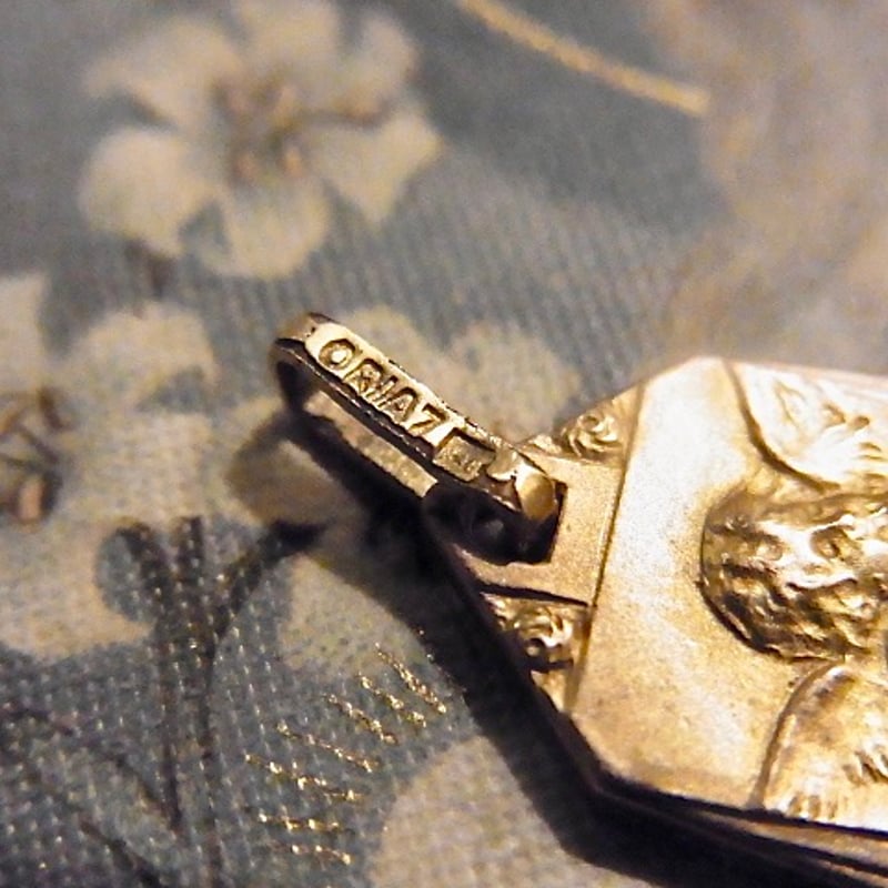 フランス アンティーク 天使 ゴールドプレート メダイ ORIA ラファエロ