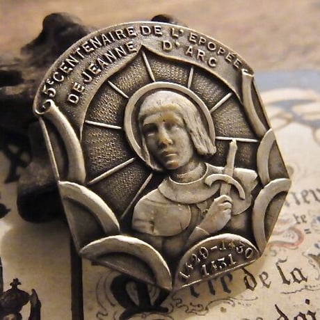 フランス アンティーク ジャンヌダルク ブローチ フランス革命 生誕500年記念