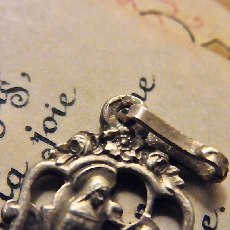 フランス アンティーク 聖アンナとマリアのメダイ サンタンヌ アール