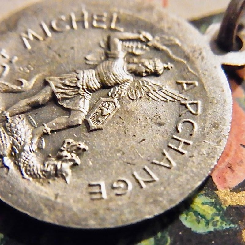 フランス アンティーク ジャンヌダルク 大天使ミカエル 列聖 1920年