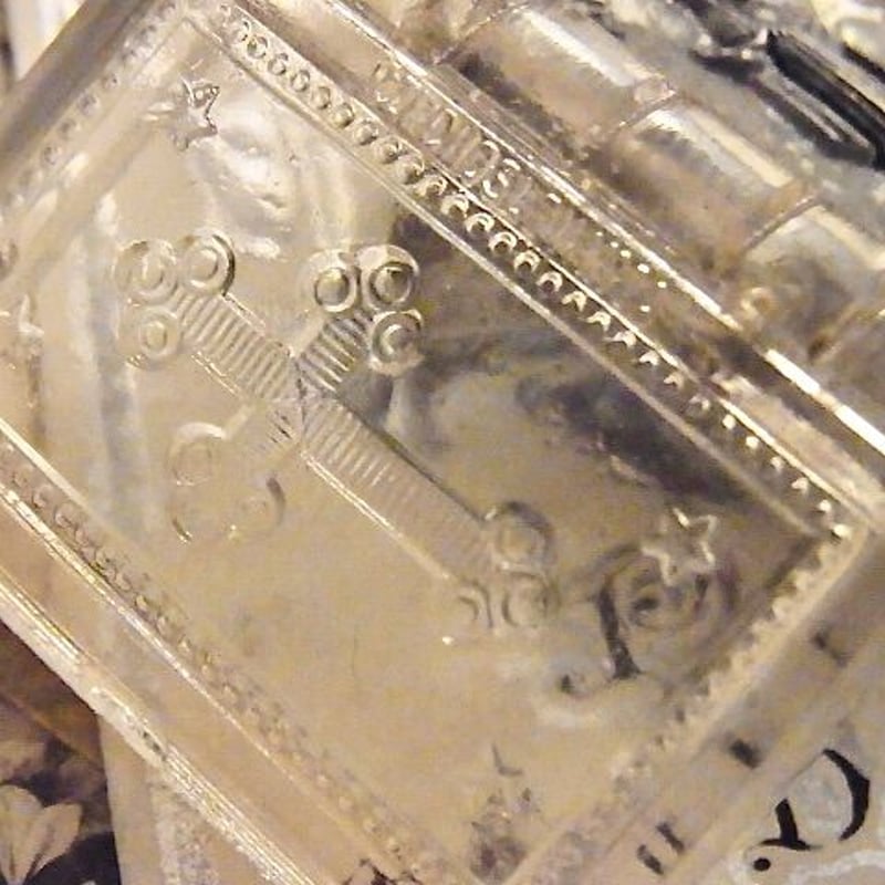 フランス アンティーク 琥珀 ガラス ミニロザリオ ブックレット