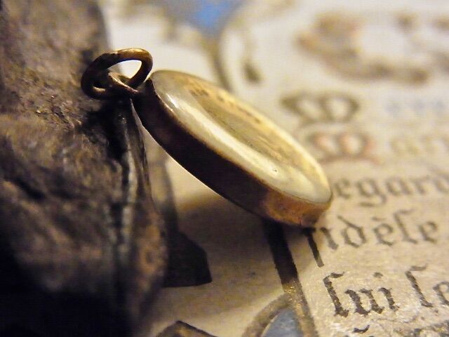 フランス アンティーク ガラス 不思議のメダイ 無原罪の御宿り 聖母