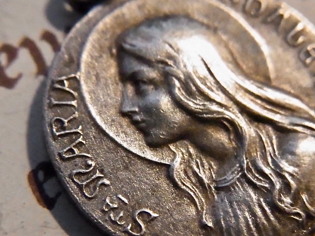 マグラダのマリア フランス アンティーク マグダラのマリア メダイ サントボーム