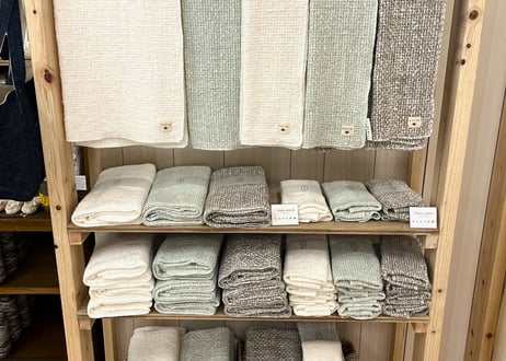 【木玉ガラ紡】ガラ紡のフェイスタオル