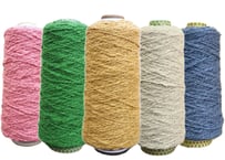 ガラ紡糸 ■100gコーン巻【エコ染　新色シリーズ】