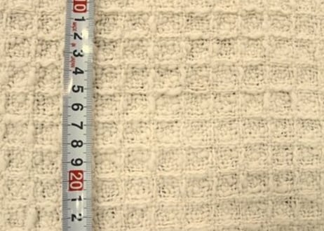 ワッフル織ガラ紡布（50cm単位）