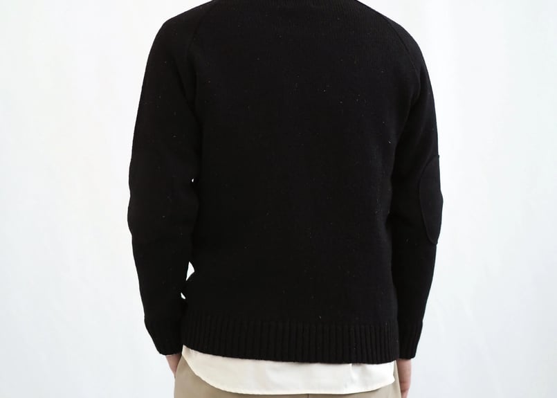 峯村サフォーク　サフォークセーター　ブラックS 峯村サフォーク】サフォークセーター | ガラ紡(がらぼう)のお店