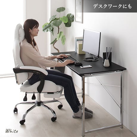 チェア ブラック ゲーミング オフィス パソコン 学習 椅子 頑丈 リクライニング ハイバック ヘッドレスト フットレスト レザーds-2331742