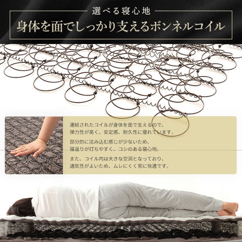 ベッド 脚付きマットレス ブラック セミダブル 通常丈 ポケット ベッド 脚付きマットレス ブラック セミダブル 通常丈 ポケット