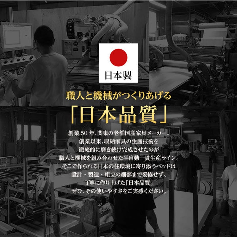 お客様組み立て〕 収納 ベッド ヘッドレス ショート丈 シングル 国産