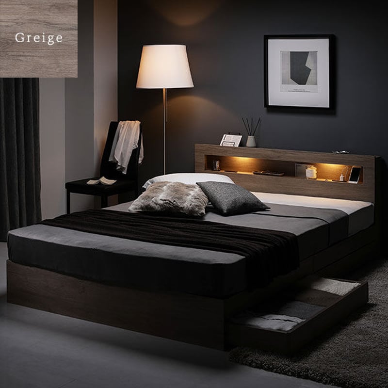 ベッド ダブル ポケットコイルマットレス付き ブラウン ds-2418544 ベッド ダブル ポケットコイルマットレス付き ブラウン ds-2418544