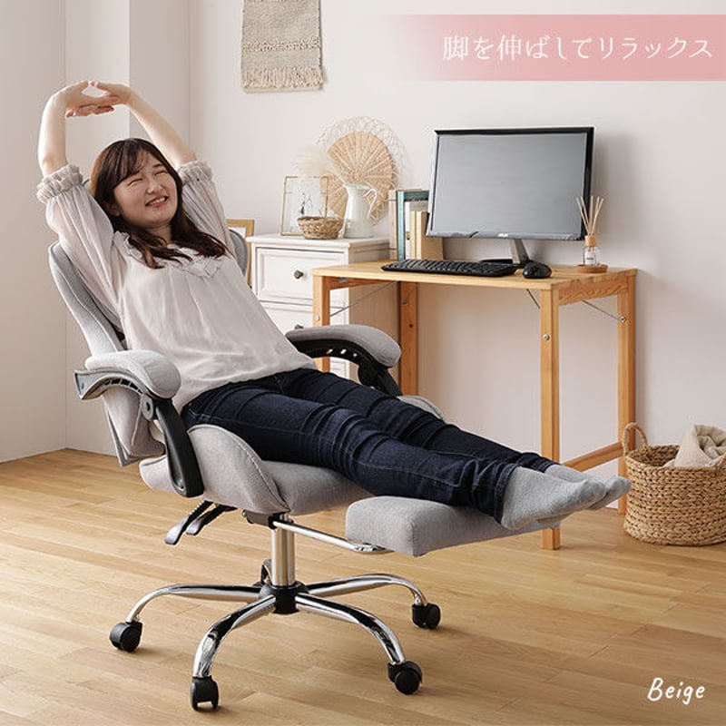 【ブラック】 ゲーミングチェア オフィス 椅子 リクライニング ハイバック